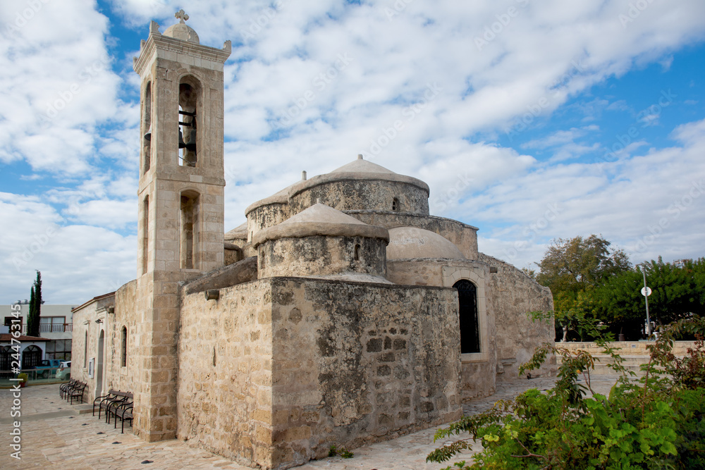View of the beautiful Agia Paraskevi Byzantine Church. Paphos, Cyprus.