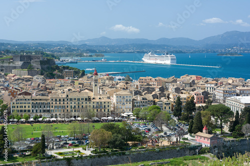 Old Corfu town cityscape, Greece. View to Kerkyra town from the Old Fortress © d_zheleva