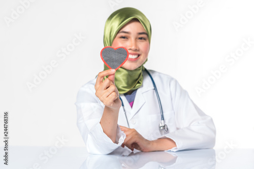 Veiled teenager with medical concept. photo