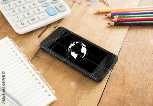 Wallpaper Mural Social network and internet connection concept Torontodigital.ca