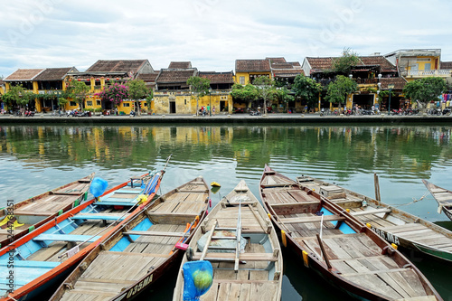 Barche al riposo sul fiume di Hoi An