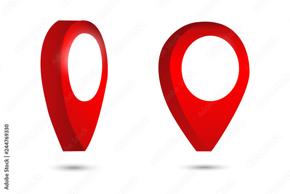 3d map pointer pin isolated on white background 3d map pointer pin isolated on white background