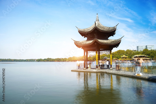 Beautiful landscape and landscape in West Lake, Hangzhou