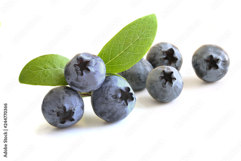Berries of delicious blueberries isolated on a white Berries of delicious blueberries isolated on a white