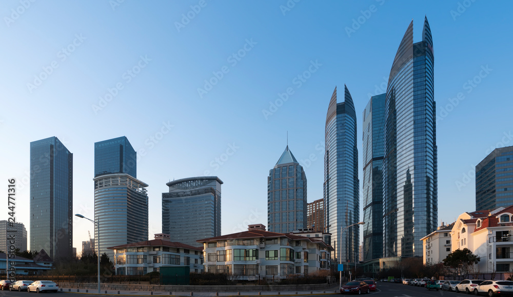 The Beautiful Modern Urban Architectural Landscape of Qingdao..