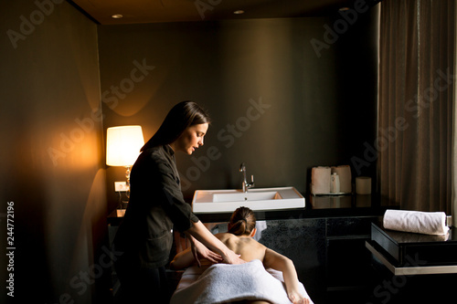 Young woman having a massage
