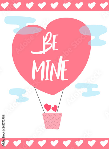 Valentine's Day Cards, vector image,flat design