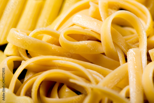 closeup of fettucine photo