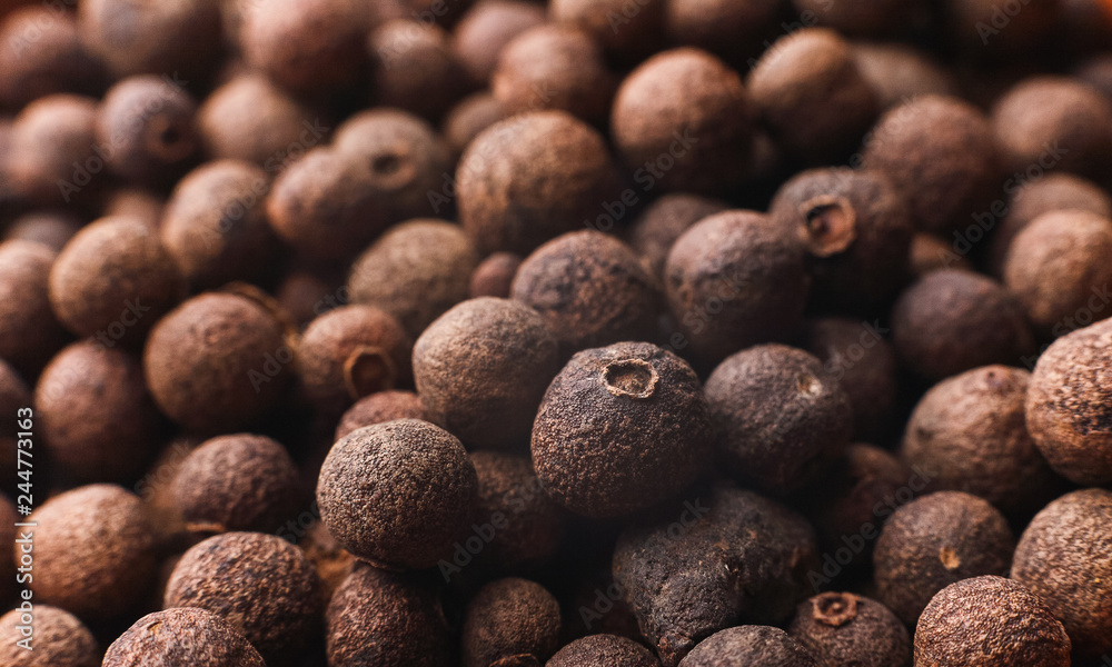 Allspice texture, closeup Allspice texture, closeup