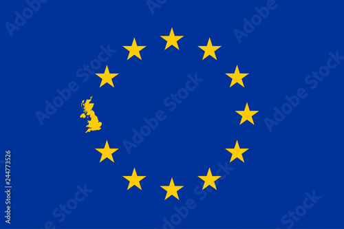 BREXIT - Britain in the EU flag concept - Illustration