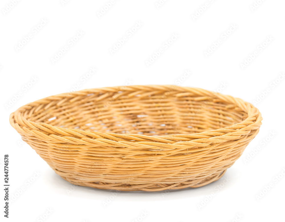 Basket isolated on white background with clipping path,Copy space
