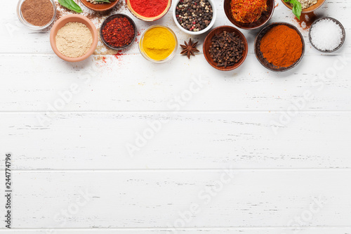 Fototapeta Naklejka Na Ścianę i Meble -  Set of various spices and herbs