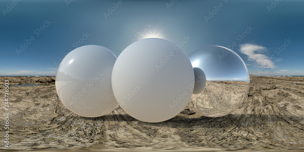 Open sandy beach Stock 3D asset | Adobe Stock