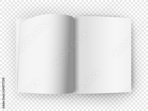 White open book isolated on transparent background