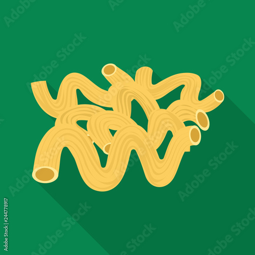 Vector illustration of pasta and carbohydrate icon. Set of pasta and macaroni vector icon for stock.