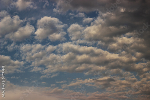 blue sky with white clouds