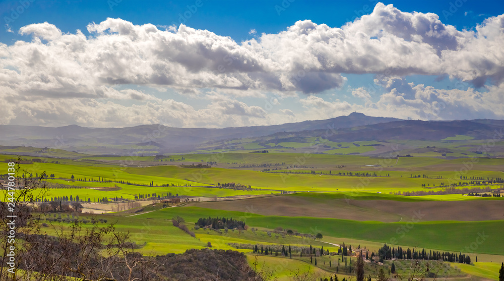 Spring Tuscany landscape 