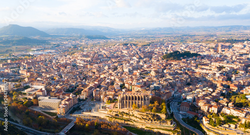 Aerial view of Manresa town photo