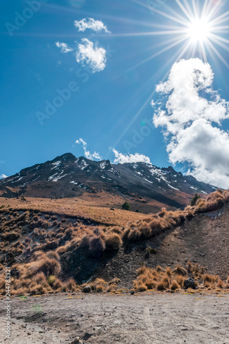 Outside of Nevado de Toluca and sun shining