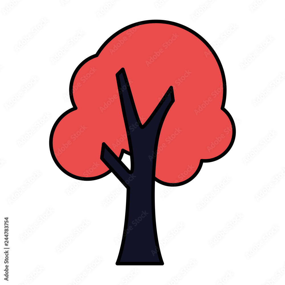 red tree nature on white background red tree nature on white background