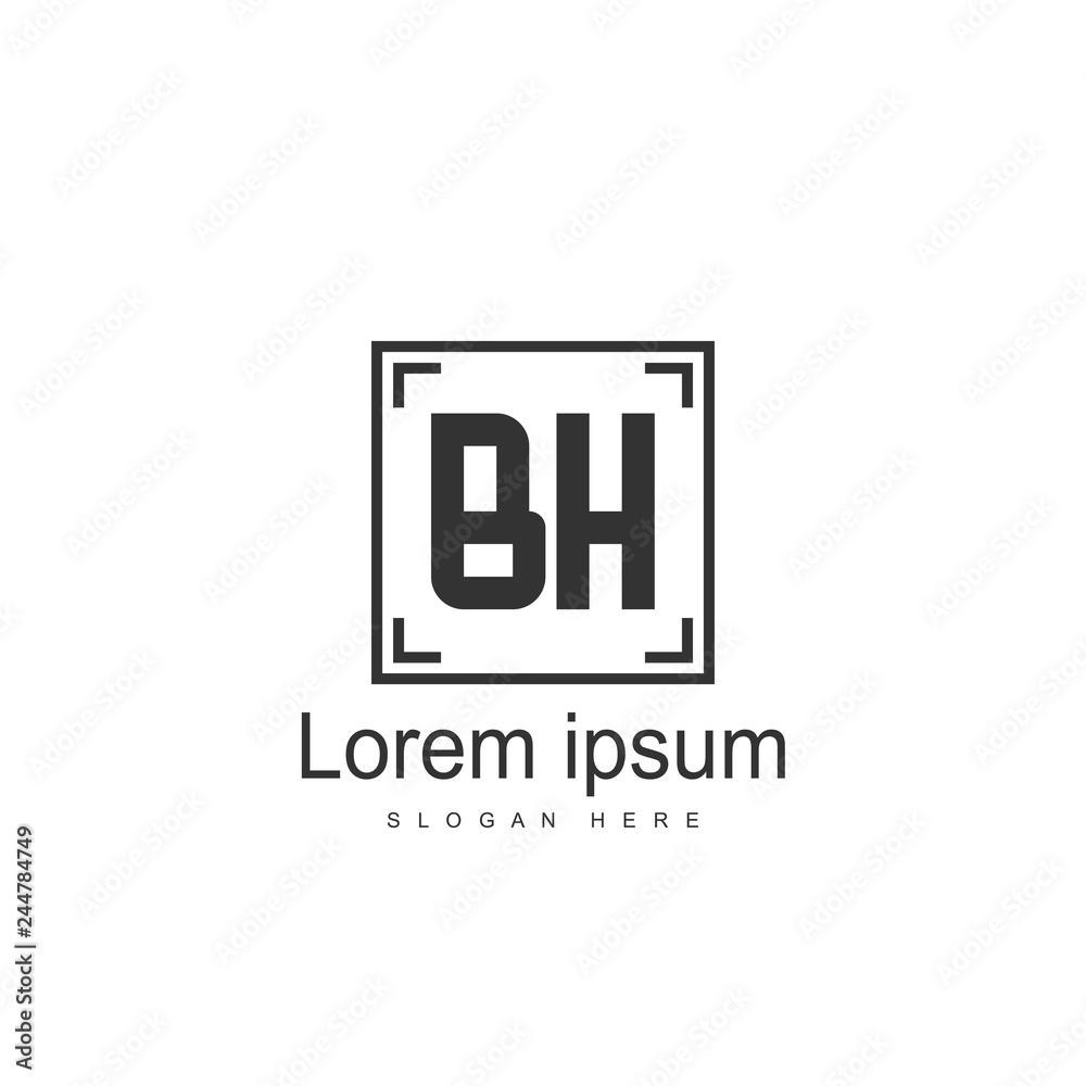 Letter Logo BH Template Vector Design Letter Logo BH Template Vector Design