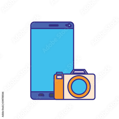 screen smartphoen with camera isolated icon