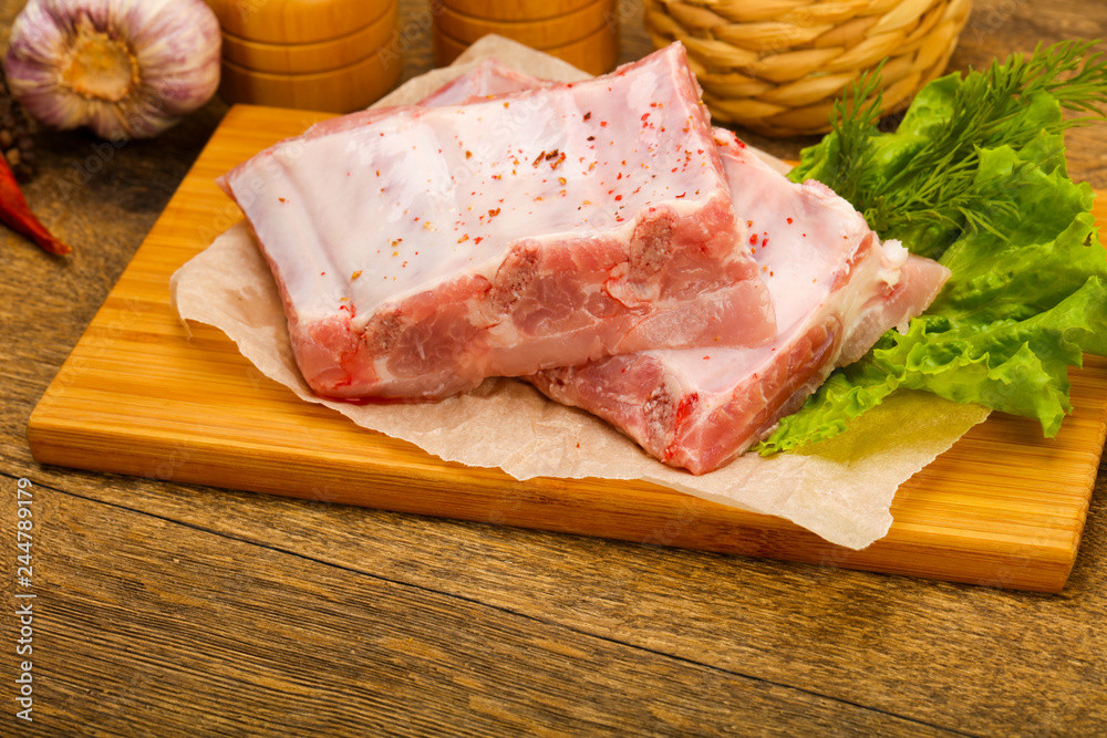 Raw pork ribs Raw pork ribs