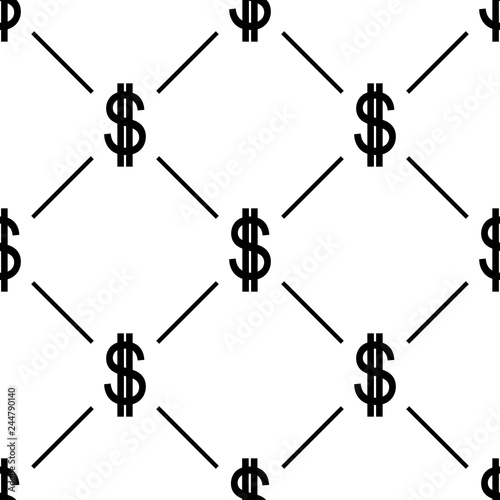 Dollar seamless pattern