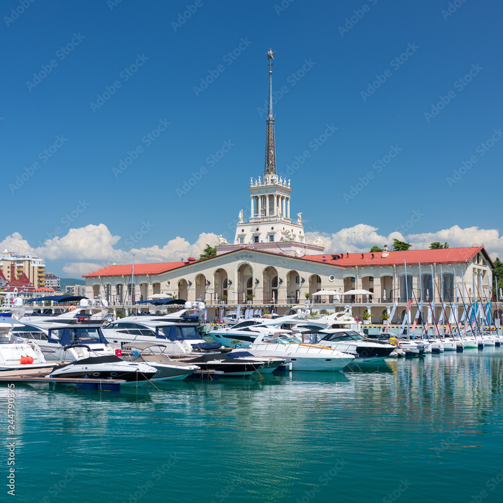Sochi Marine Station and the yacht pier