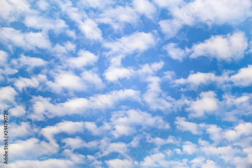 Background of beautiful clouds against deep blue sky