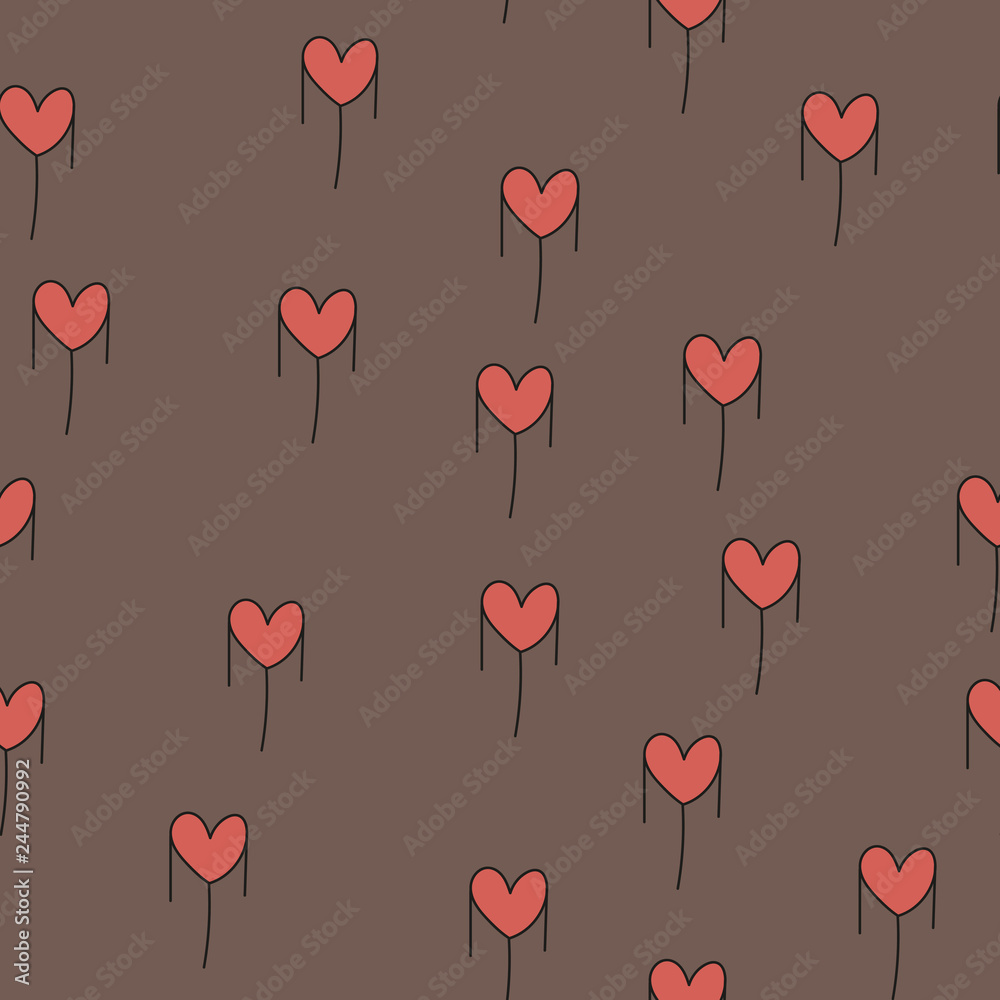 Seamless pattern for Happy Valentine Day, Vector