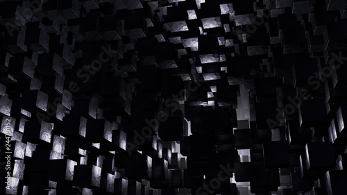 Dark Abstract Cube Background