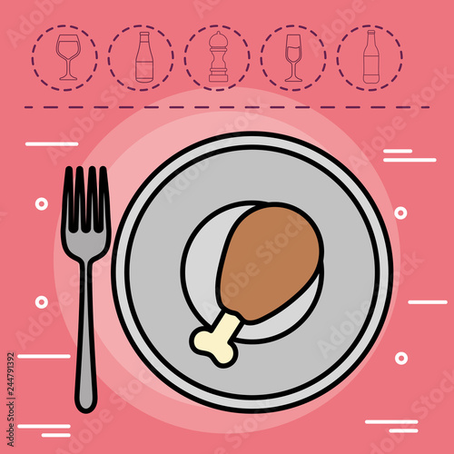 chicken thigh icon