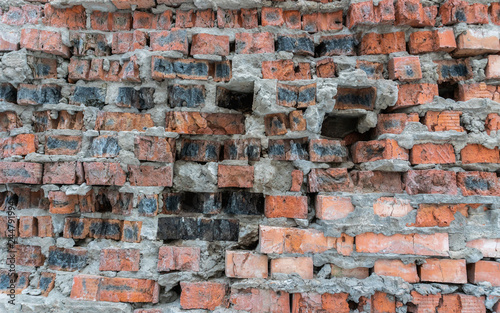 old red brick wall background