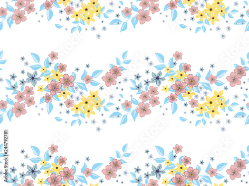 Fashionable pattern in small flowers. Floral seamless background for textiles  fabrics  covers  wallpapers  print  gift wrapping and scrapbooking. Raster copy