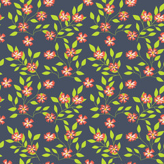 Fototapete Kleine Blumenmuster Modisches Streublumenmuster mit feinen Blüten  © Hanna Frolova