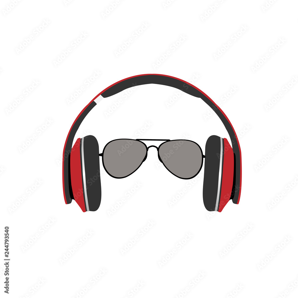headphones and sunglasses headphones and sunglasses