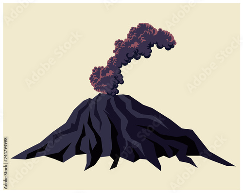 Smoking volcano