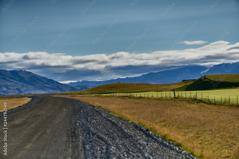 Fototapeta premium gravel road in mountains