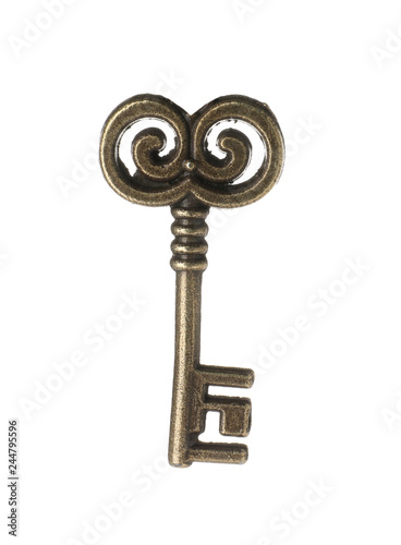 Wallpaper Mural Bronze vintage ornate key on white background Torontodigital.ca