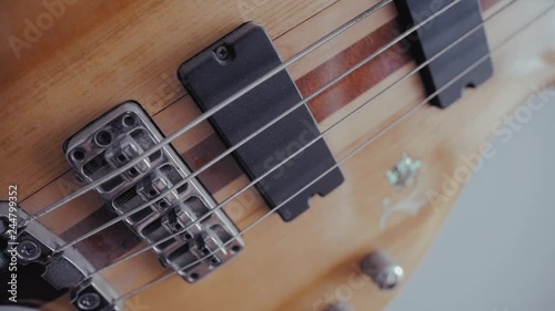 guitar hanging on the wall