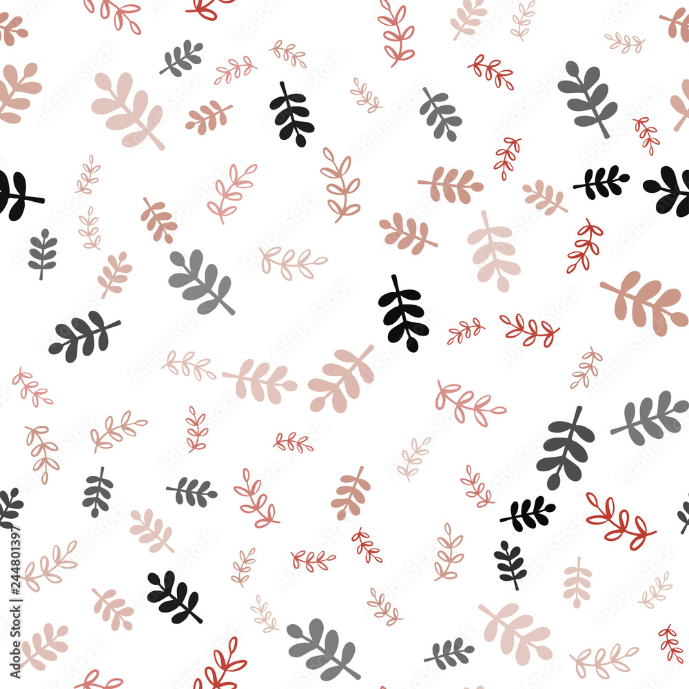 Light Blue, Red vector seamless abstract design with leaves, branches. Light Blue, Red vector seamless abstract design with leaves, branches.