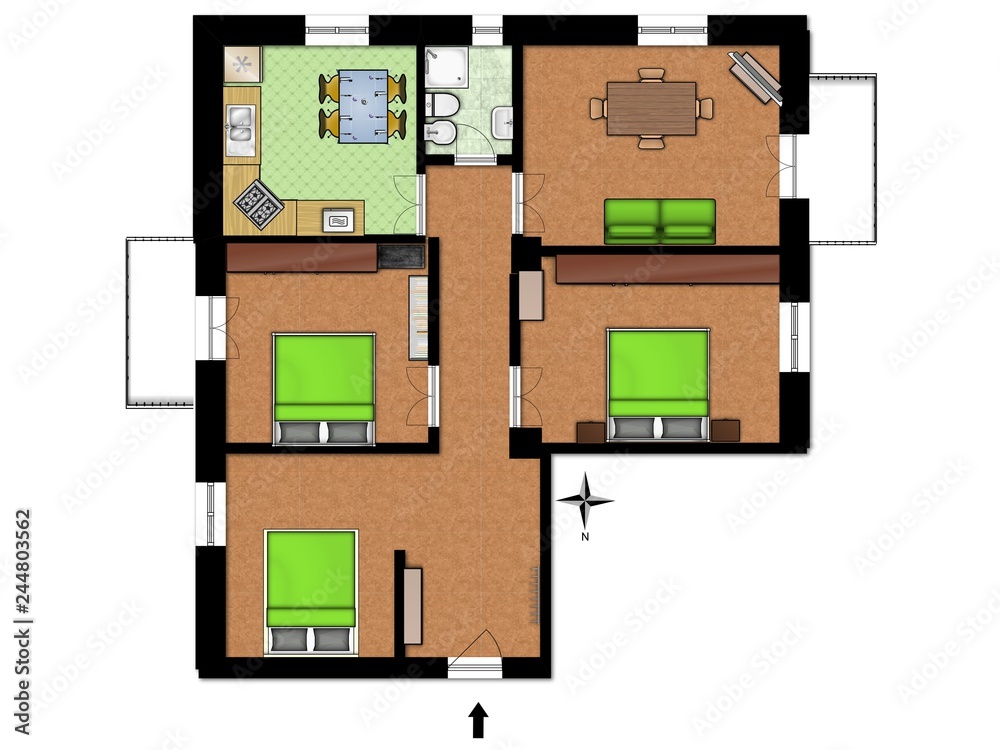 Illustration floor plan