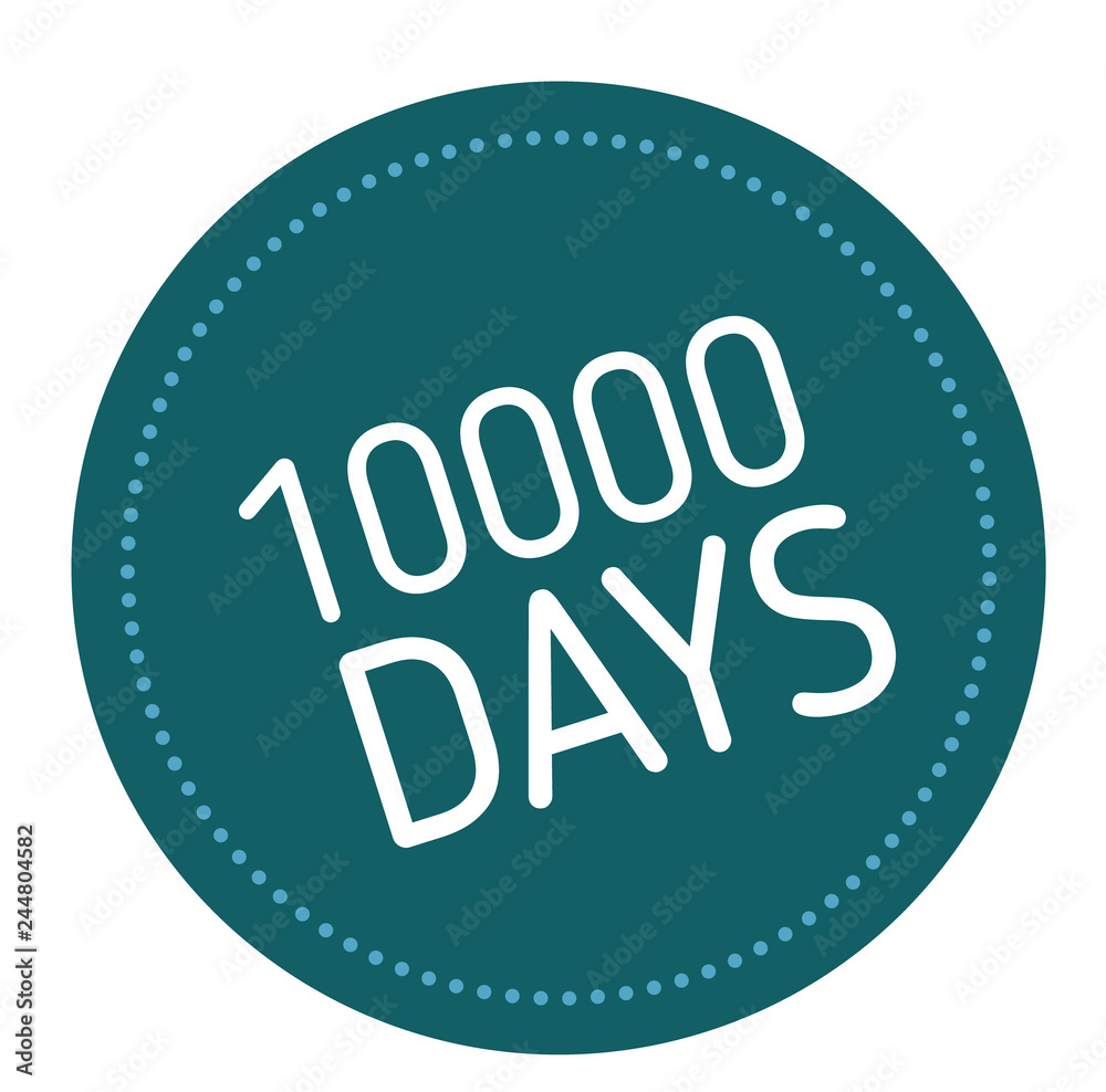 ten thousand days advertising sticker