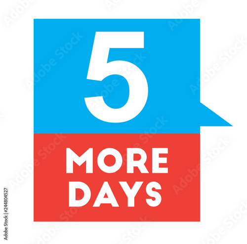five more days advertising sticker
