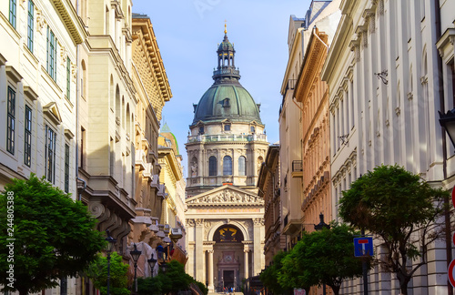 Street leading to the Basilica of St. Stephen. Hungary © Oleg Zorchenko