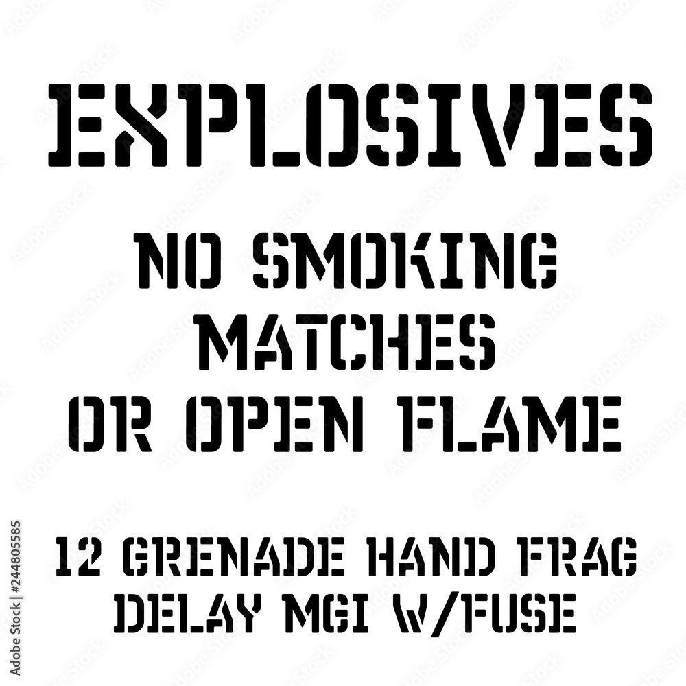 Obraz premium Armed forces stencil sign collection