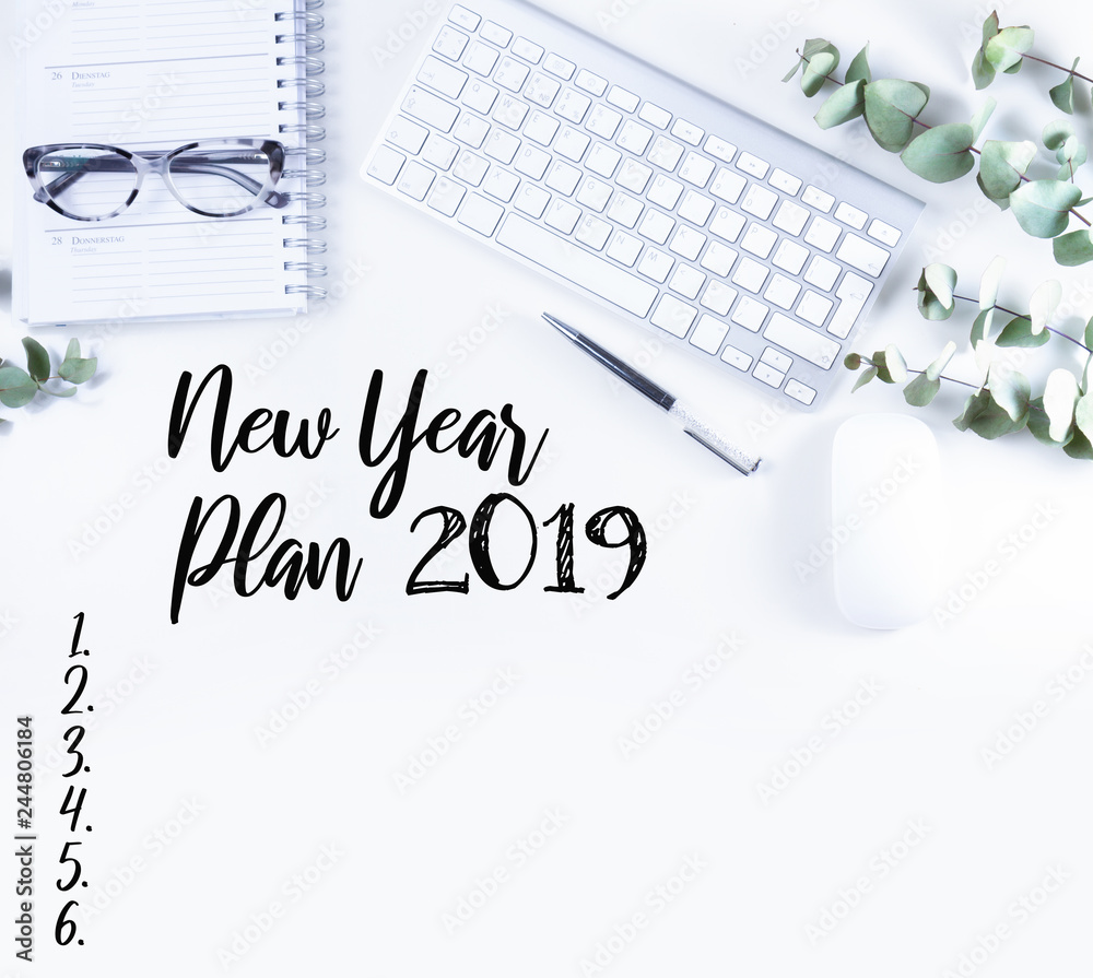 Plakat 2019 new years plan