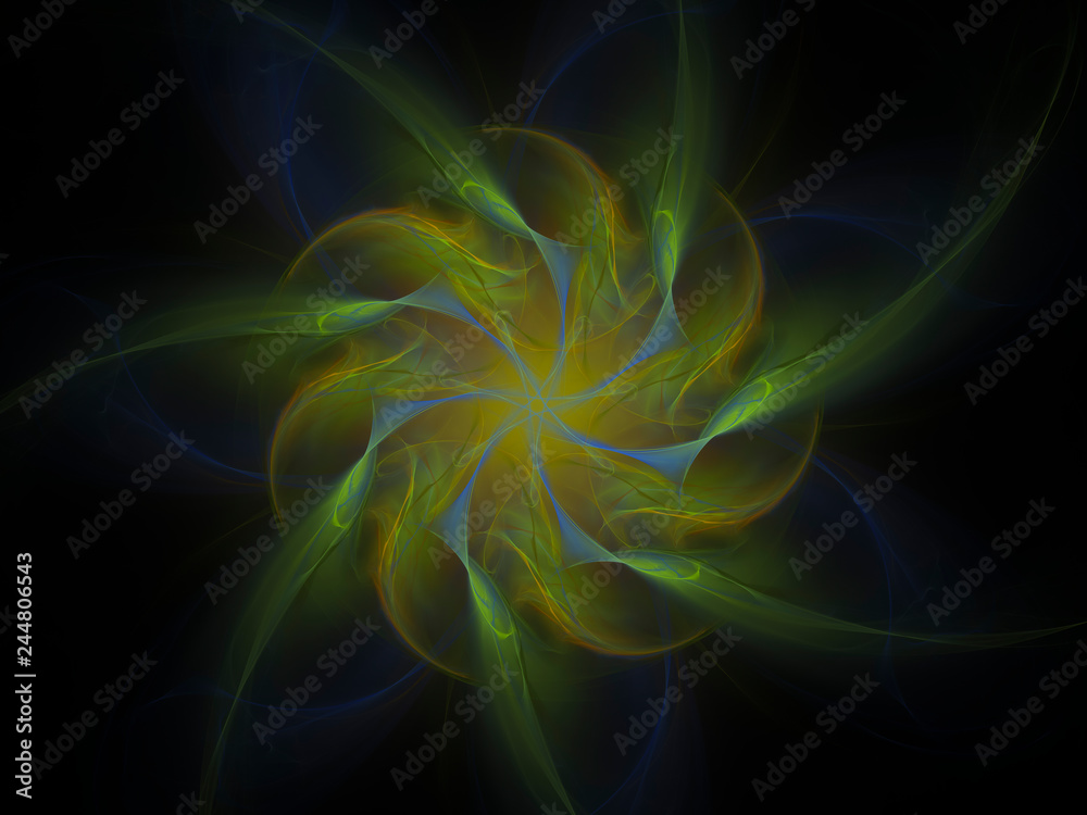 Fototapeta premium Take a look in the nice infinity of computer rendered visual art fractals - abstract design surrealism background wallpaper