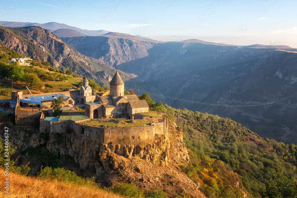 Fototapeta premium Ancient monastery in autumn. Tatev. Armenia